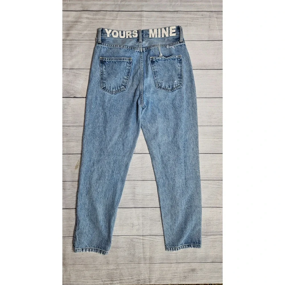 Current‎ Elliott Yours Mine Jeans Womens 26 Blue Straight Leg High Rise Denim